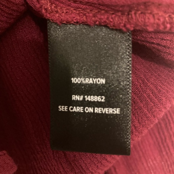 Torrid Maroon Long Sleeve Keyhole Blouse - Picture 4 of 4